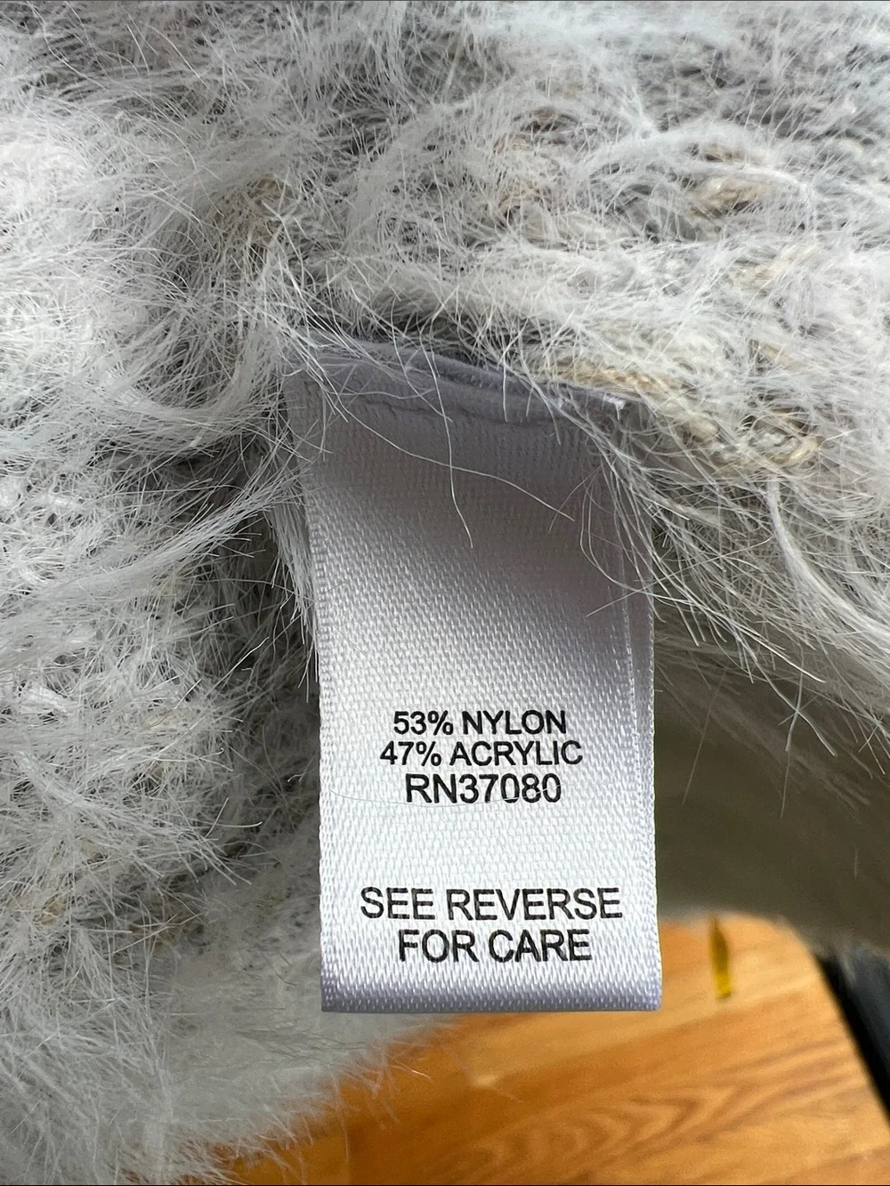 Fuzzy Open-Front Cardigan Sweater by Cato - Light Gray - Medium
